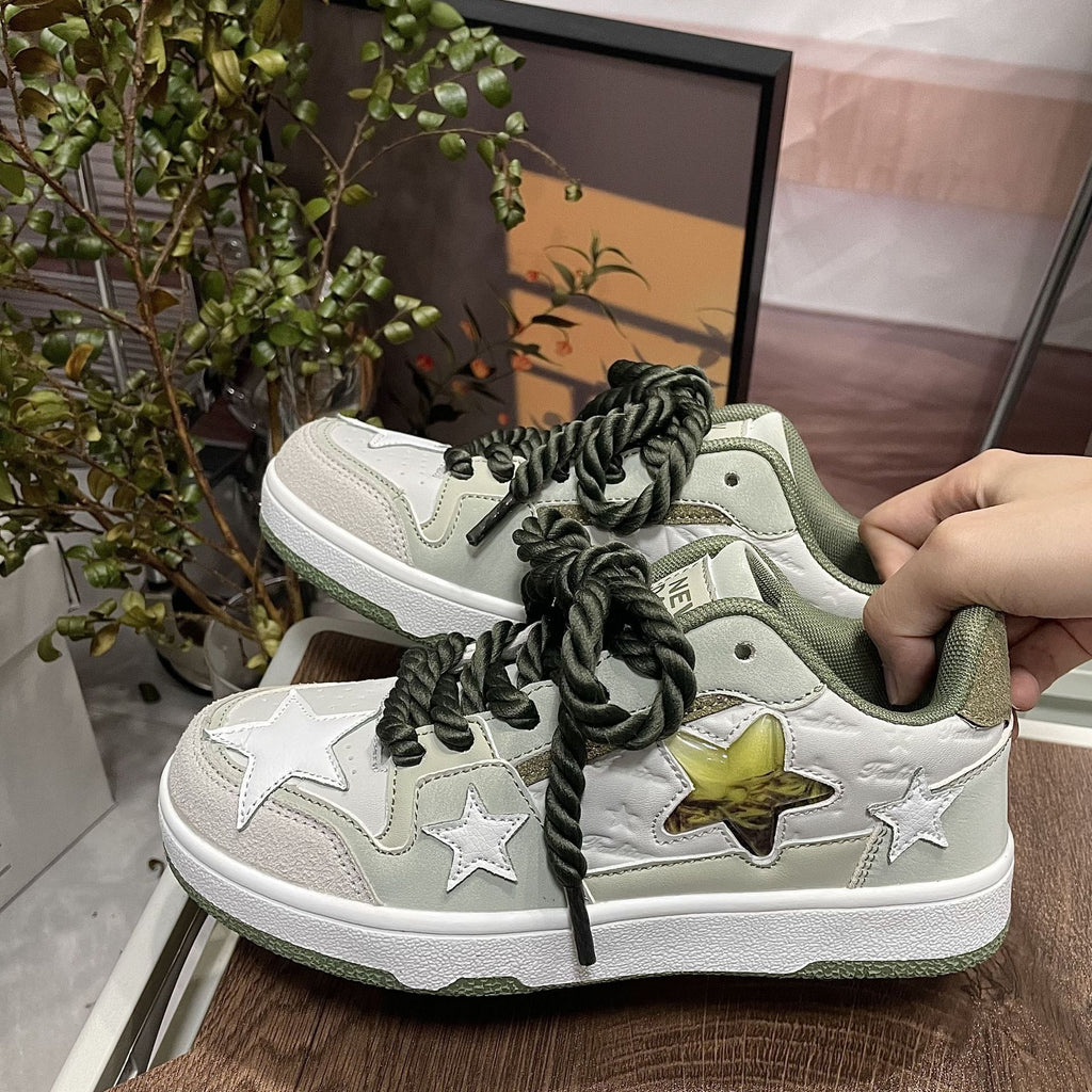 Couleur contrastante Casual Chaussures Blanc All-match