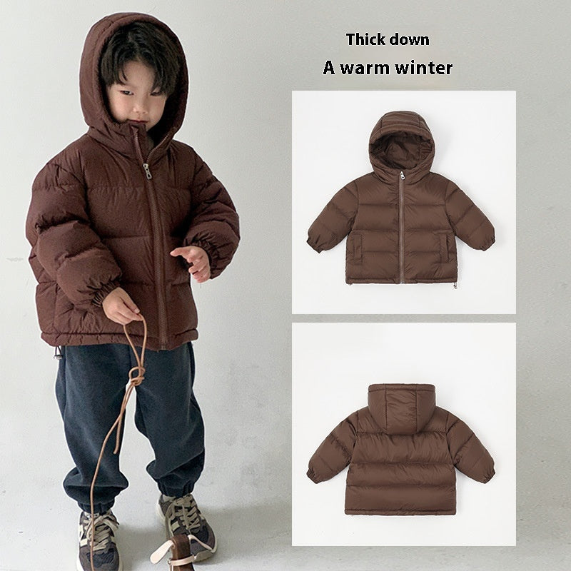 Garçons et filles d'hiver Épaisseur Veste à capuche