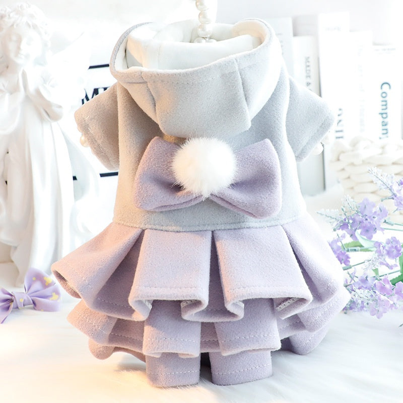 Vêtements de chien Automne et hiver Style épais Cat Princesse