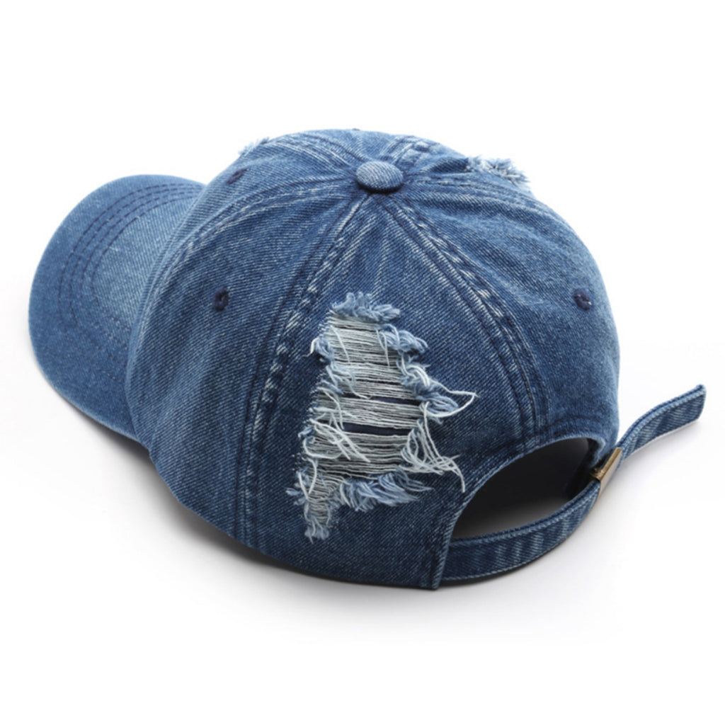 Hommes et femmes Lavés Holey Fashion Trend Casquettes de baseball adaptées à l'extérieur et St