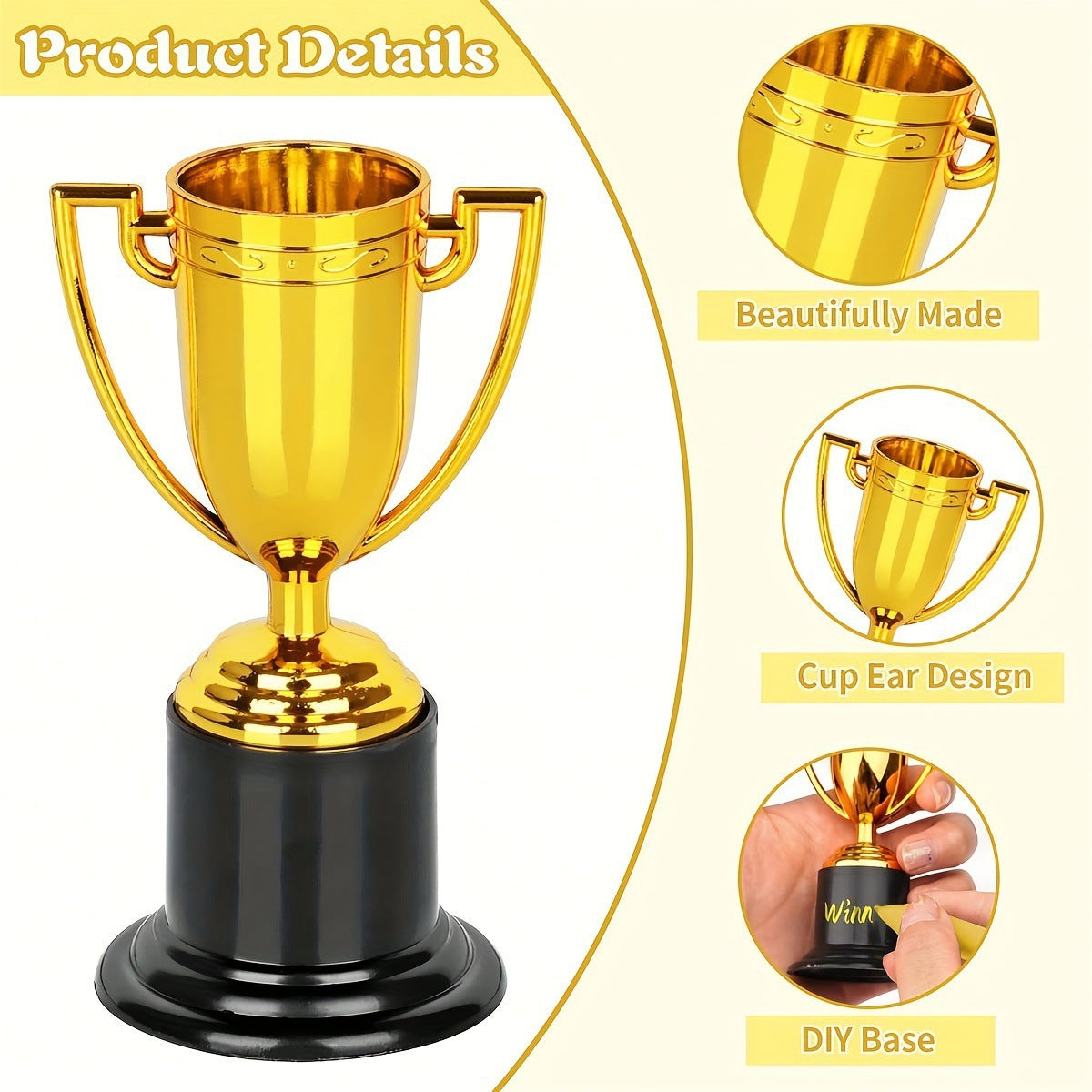 Party maternelle Golden Mini Trophy Toy pour enfants