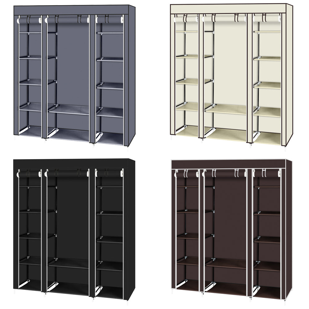 Armoire non tissée 5 couches 12 compartiments 150x45x175-beige