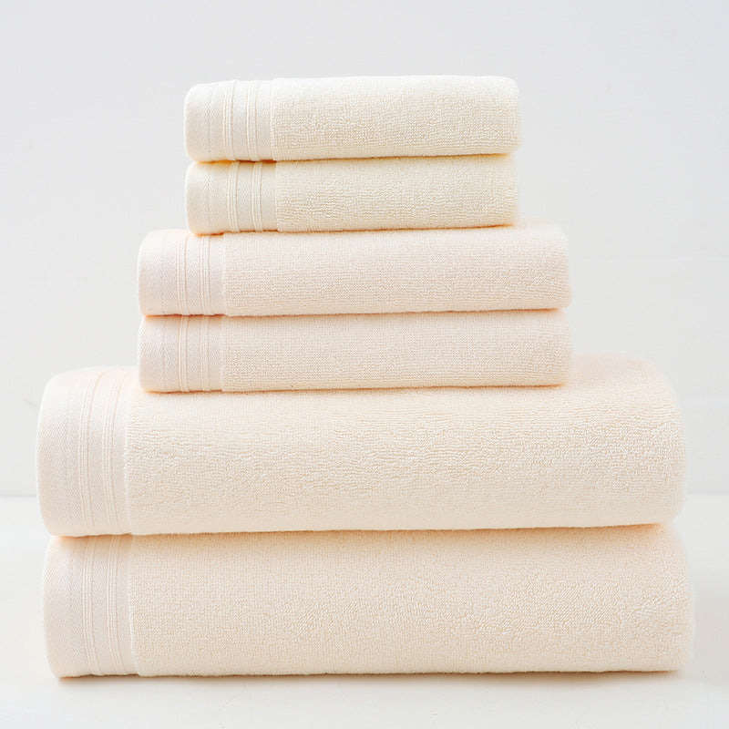 Ensemble de serviettes de bain en coton pur 6 pièces Ensemble de serviettes de bain tout coton