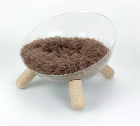 Moonlight Cat Bed Transparent Space Capsule Maison Grande Taille Épaisseur Chaud Mat Canapé