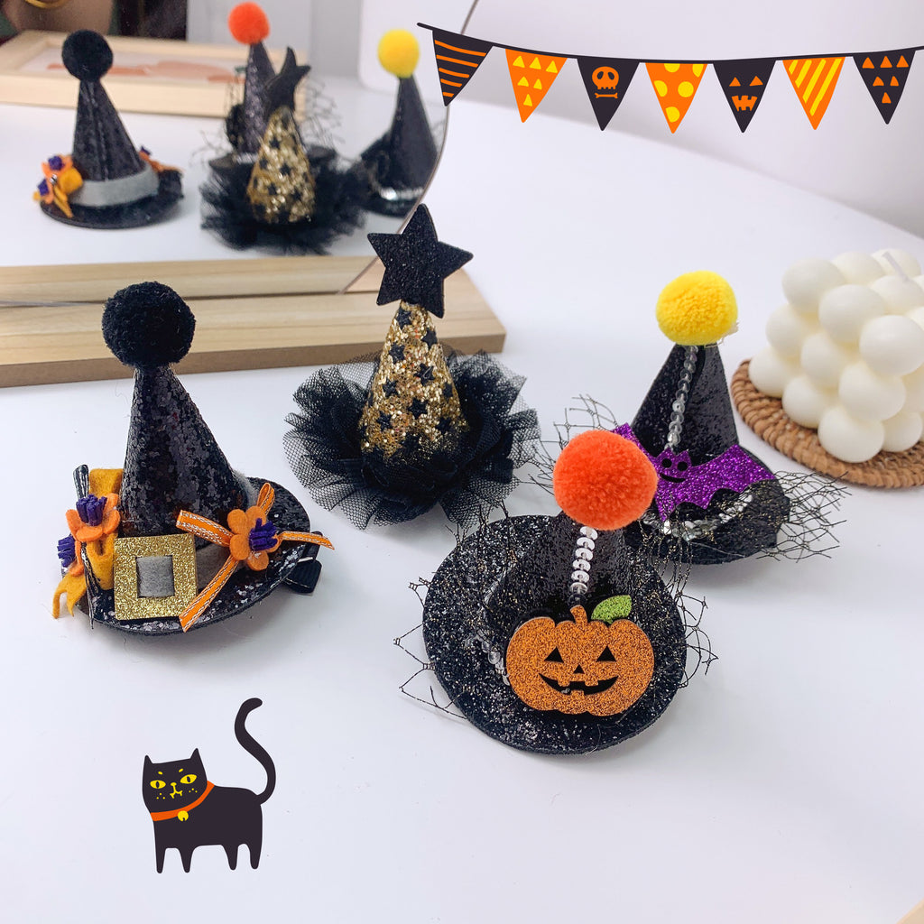 Rôle des enfants Jouer Halloween drôle Chapeau de citrouille Barrettes