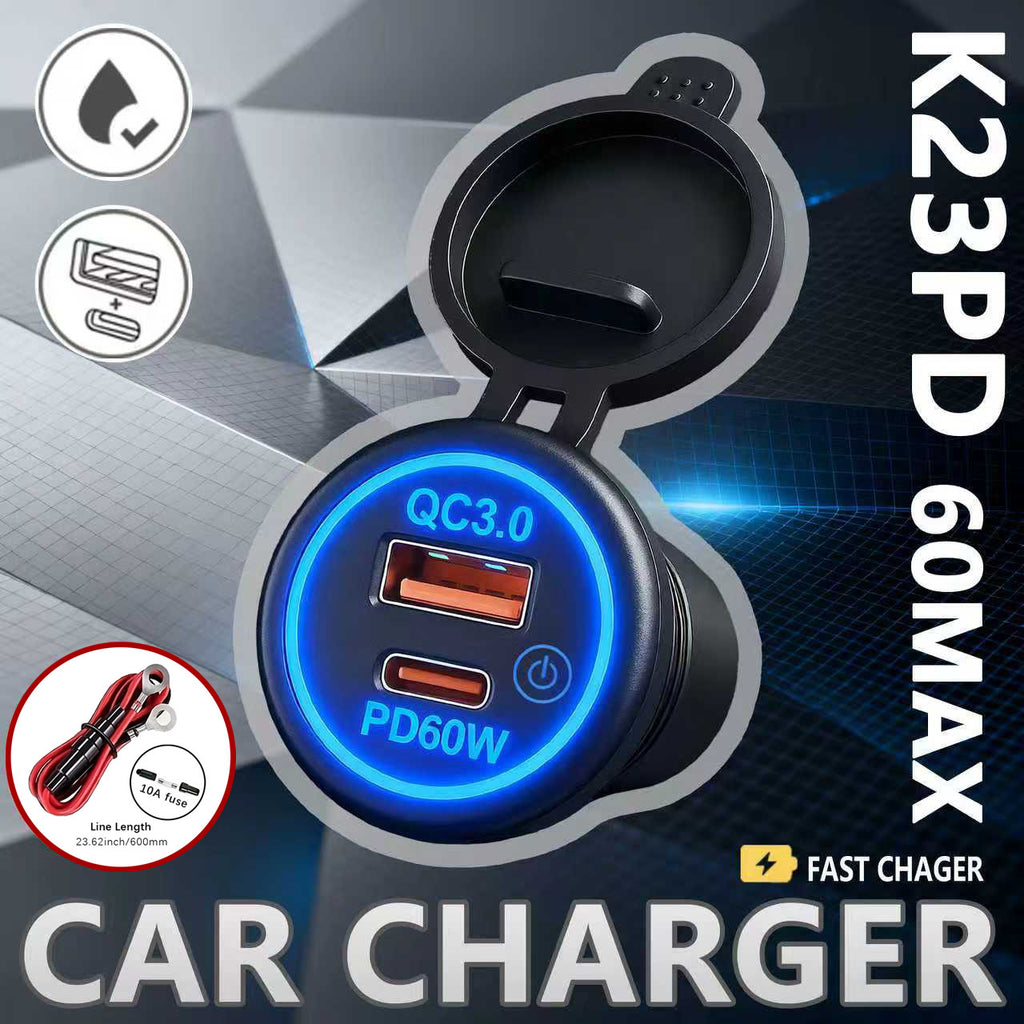 Le chargeur de téléphone portable 60W pour les automobiles