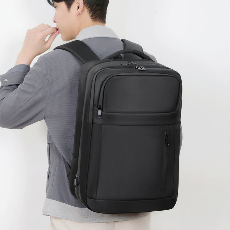 Sac à dos pour ordinateur portable d'affaires multifonctionnel résistant à l'eau de couleur solide