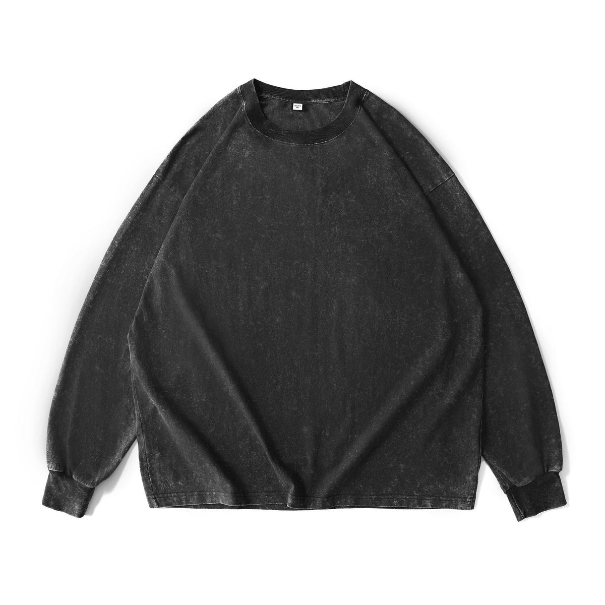 T-shirt à manches longues lavé américain Vibe Trendy marque masculine Loose High Street Versatile H