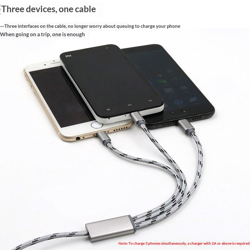 3-in-1 USB-C Cable for iOS Android and Type-C Devices
