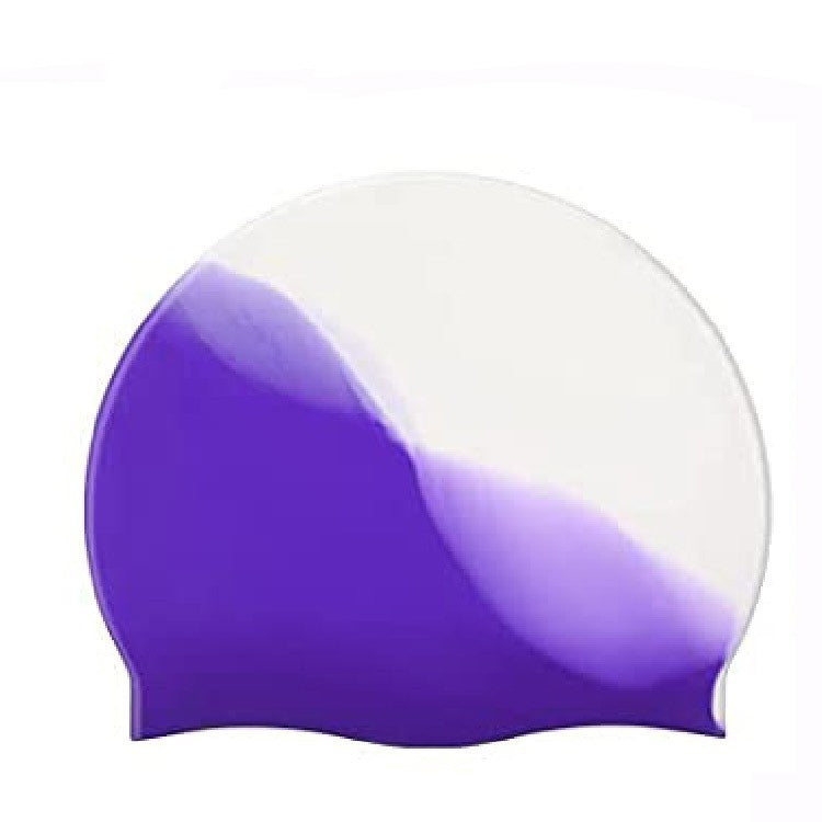 Silicone Cap de natation Gradient Blocage de couleur Imperméable Impression