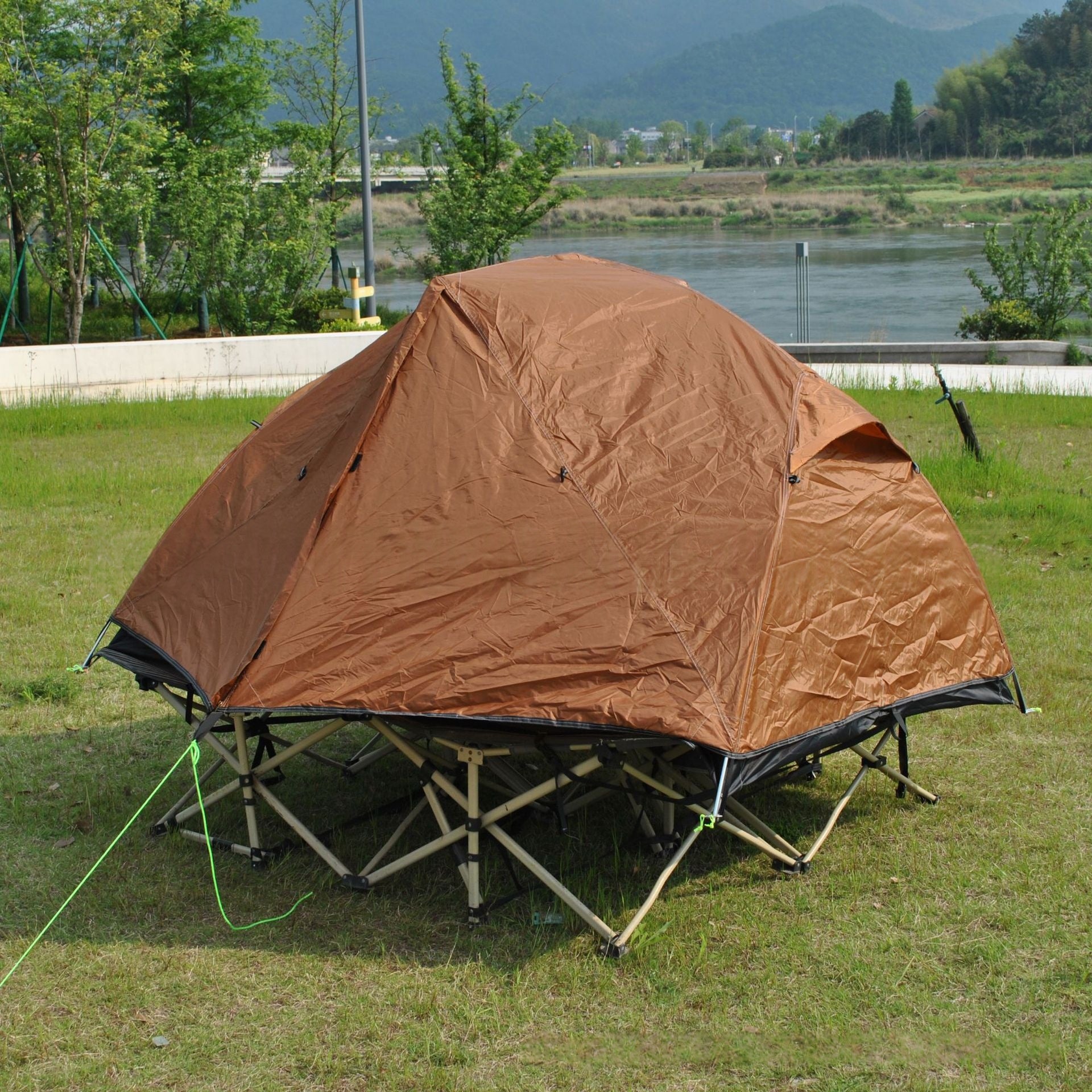 Folding Cot Tent Extension Outdoor Camping Tente double poids léger