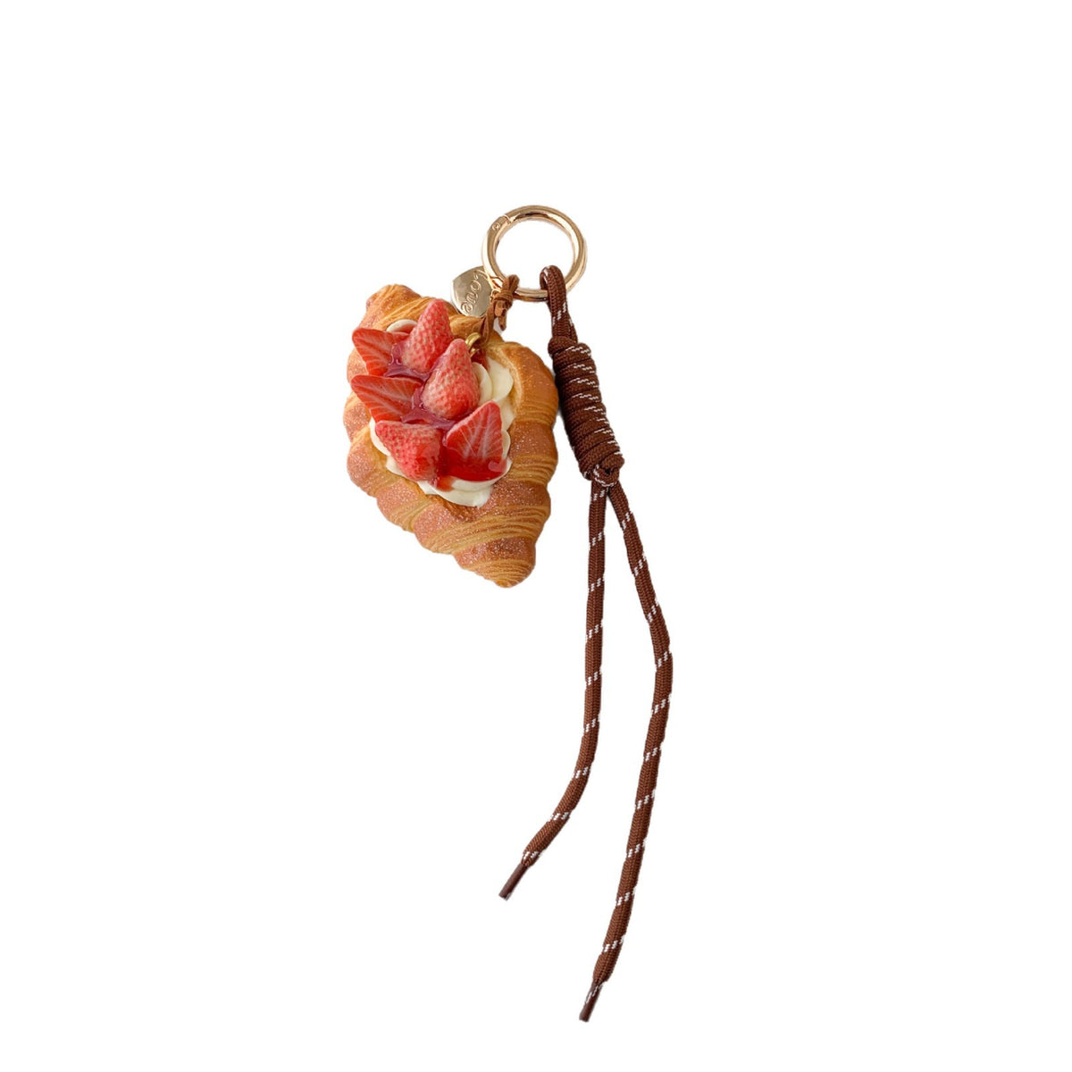 Cozy Après-midi Thé Simulation Crème de fruits Pendentif croissant