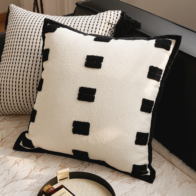 Moyen-Century Français-Style Brown Salon Canapé Couverture oreiller