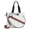 Toile rayée Mode Femmes Sports Plage Portable Crossbody Sac de tennis