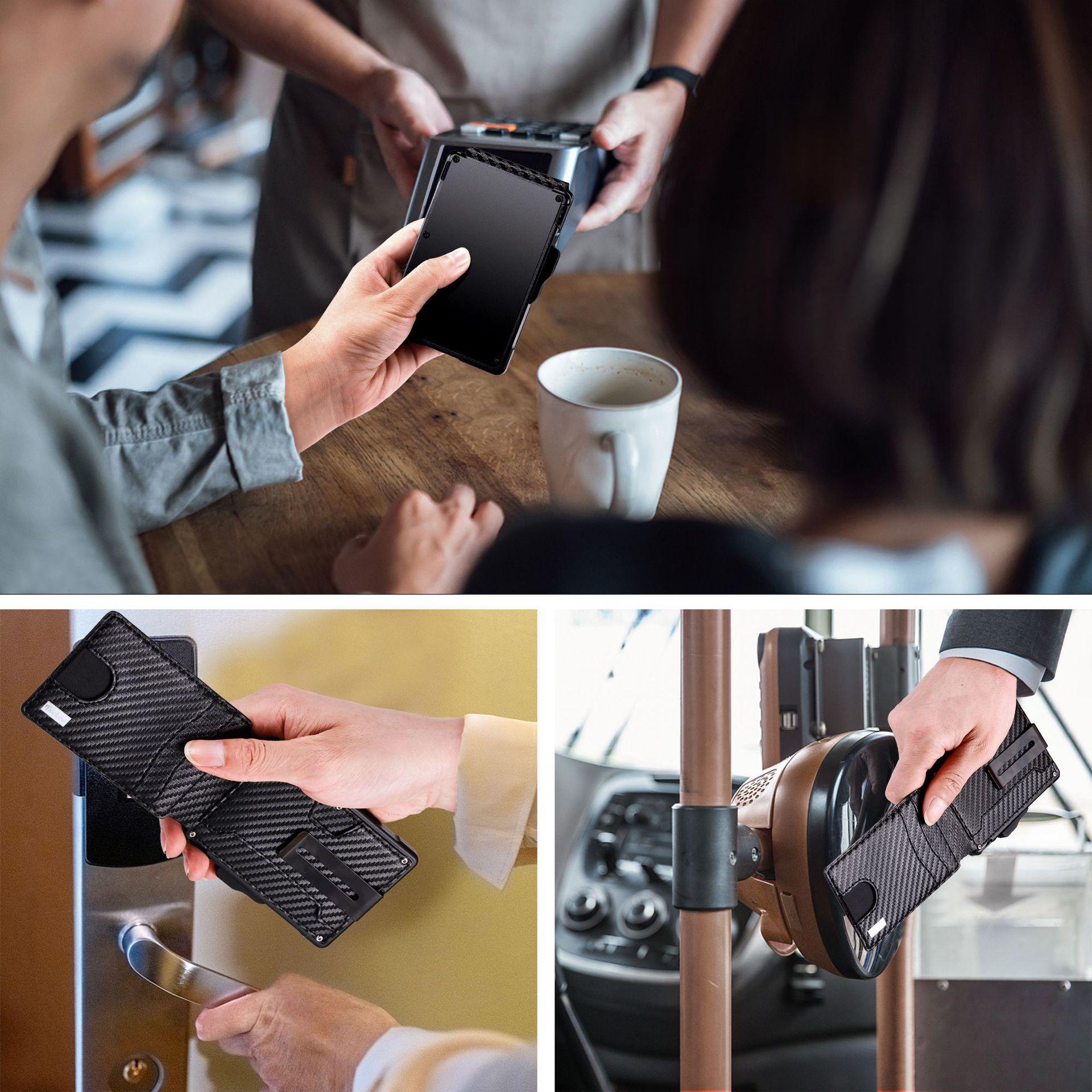 Carte de support en aluminium en cuir de fibre de carbone