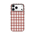 Couverture de protection à l'épreuve de la chute du corps complet de l'étui de téléphone de film de plaid