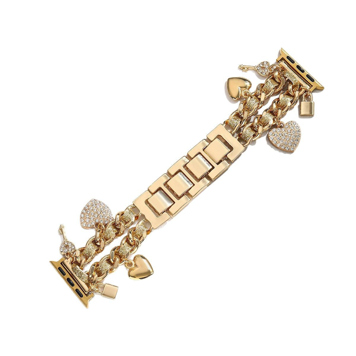 Pendentif de coeur d'or femmes bracelet de montre