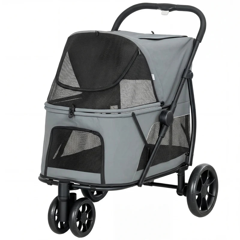 3-wheel Pet Stroller with Easy Click Quick Fold