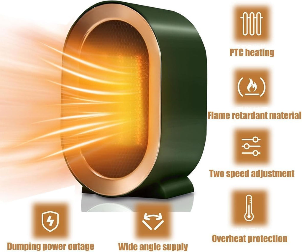 1200W Chauffe-espace électrique Céramique basse énergie Ventilateur de chauffage rapide Télécommande portable