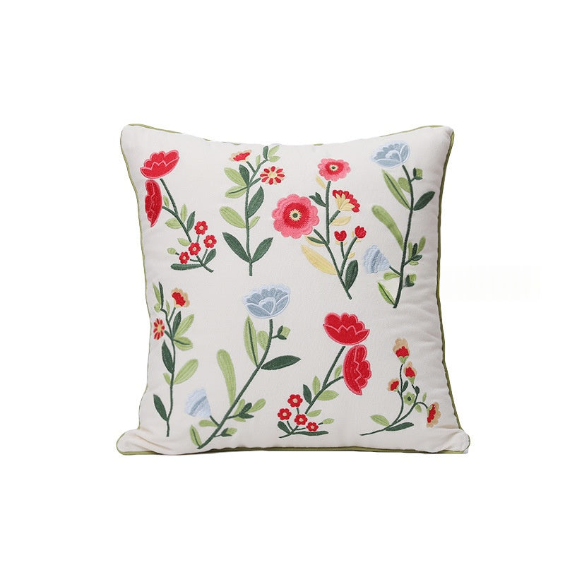 Brodé Floral Trim Sofachambre à coucher Oreiller