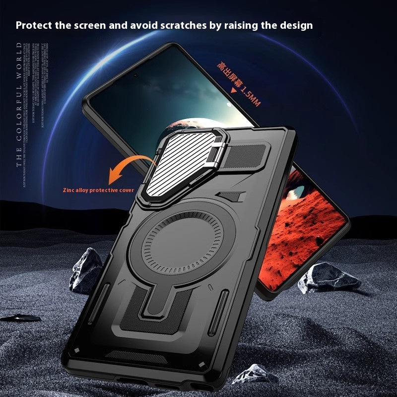 Bouclier boîtier de protection de téléphone objectif boîtier anneau magnétique