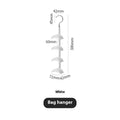 Hanger de vêtements blancs avec boucles en plastique créatif 15-ring sac écharpe