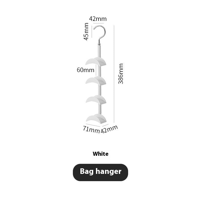 Hanger de vêtements blancs avec boucles en plastique créatif 15-ring sac écharpe
