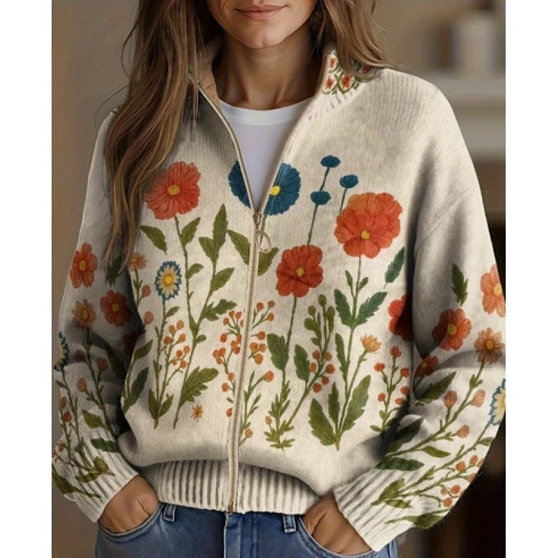 Veste en manteau pour femmes en col rond