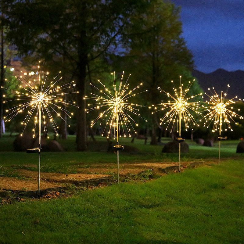 Solar Fireworks Lampe de sol Jardin extérieur Vacances Cour