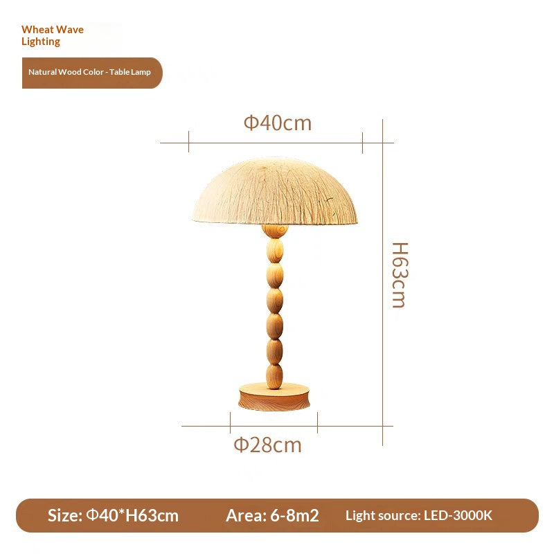 Lampe de sol en bois massif de style américain pour la chambre ou l'étude