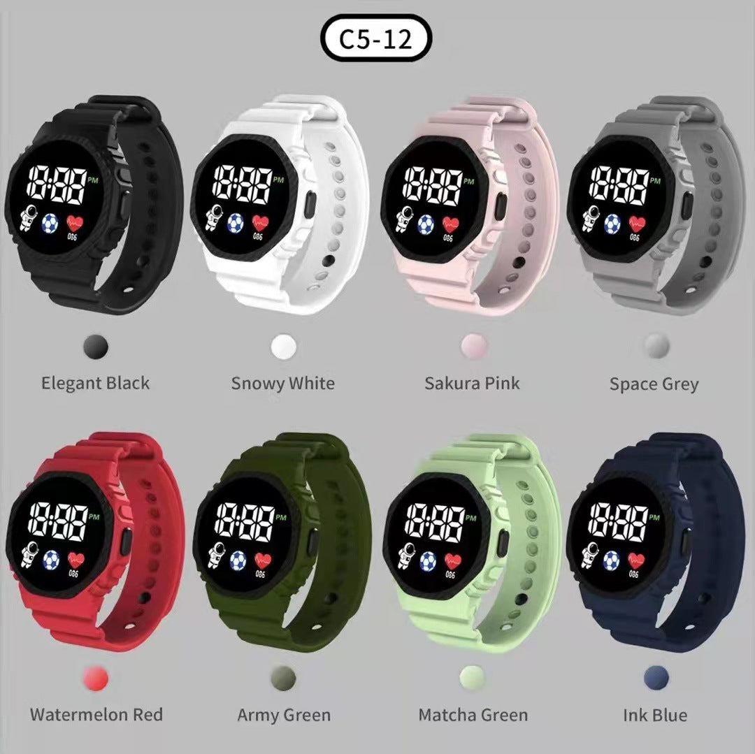 Montre électronique carrée Étudiante