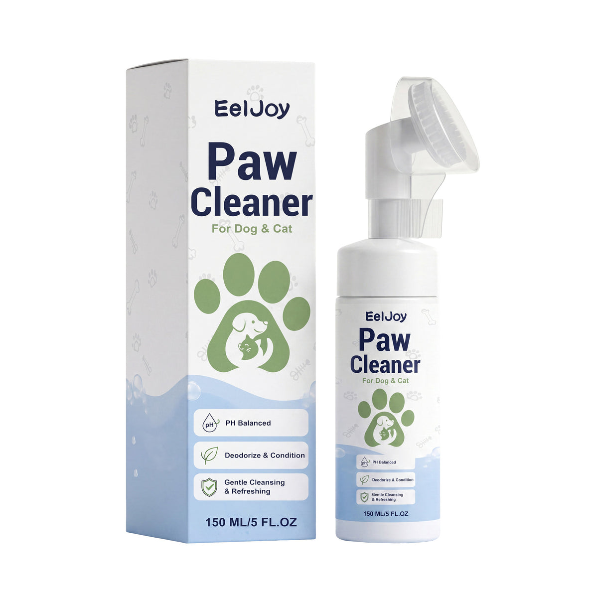 Eeljoy Pet Paw Nettoyage de mousse Nettoyage et désodorisation liquide pour chiens et chats