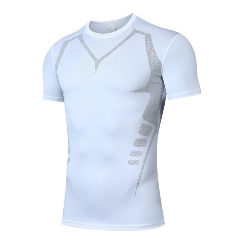 Haute élasticité Séchage rapide Forme-fitting manches courtes Sweat-wicking et Brea