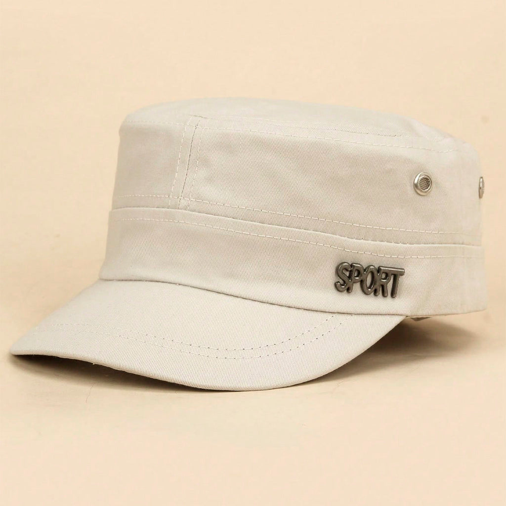 Casquette de baseball à boutons de fer pour hommes et femmes avec plateau plat