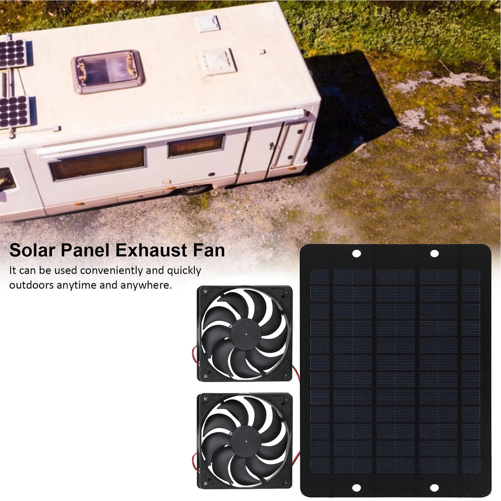 Kit de ventilateur d'échappement à énergie solaire 10W 12V Solar Panel Kit de ventilateur double pour serre de poulet