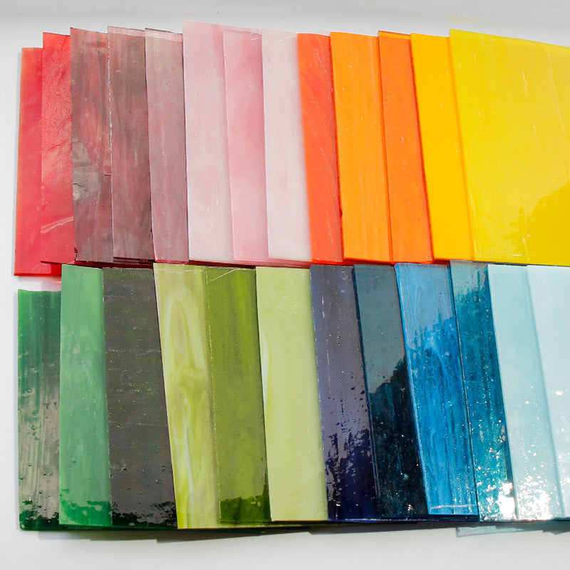 Grands fragments muraux Mica faits main Verre coloré transparent