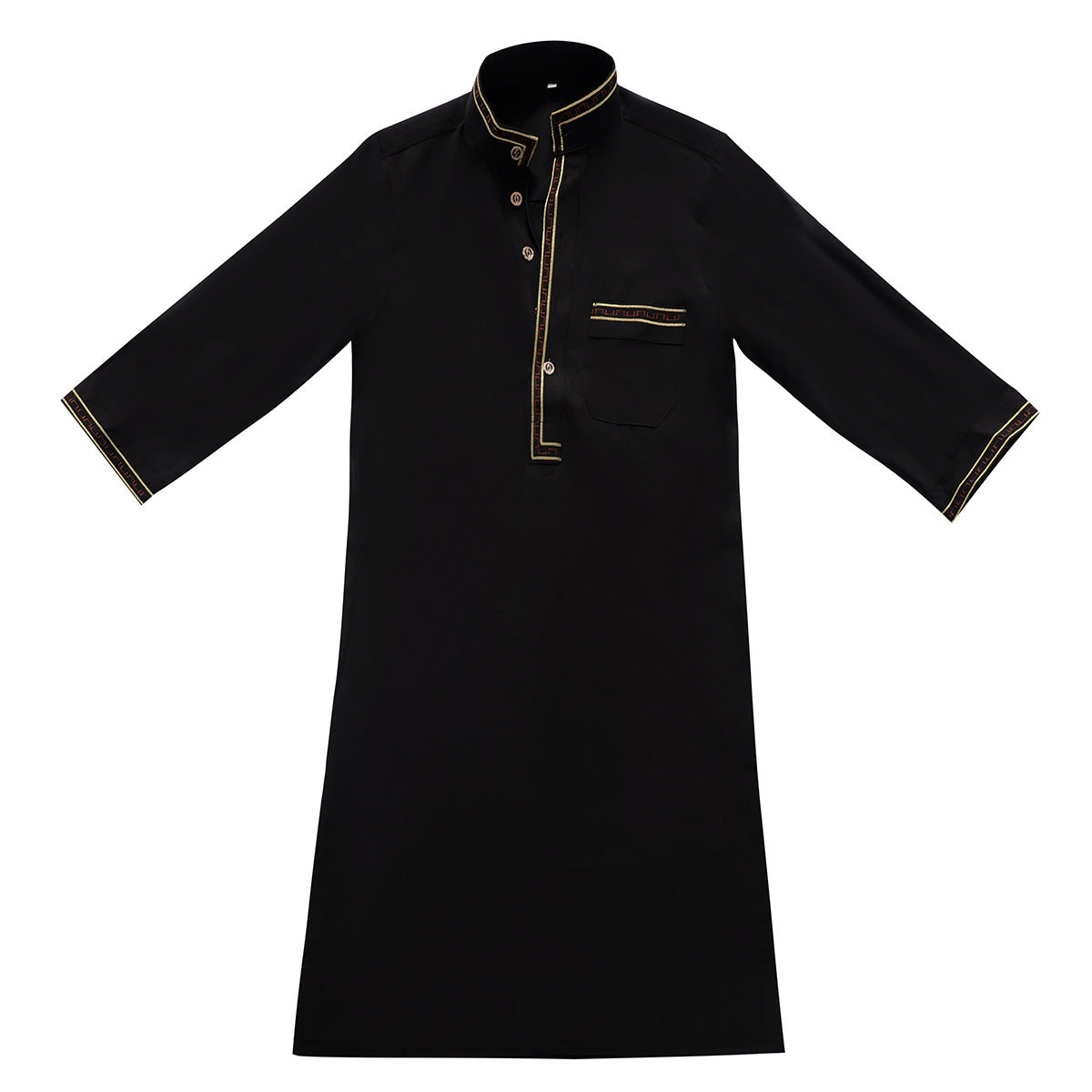 Moyen-Orient garçon Robe Stand Collar Button longue chemise