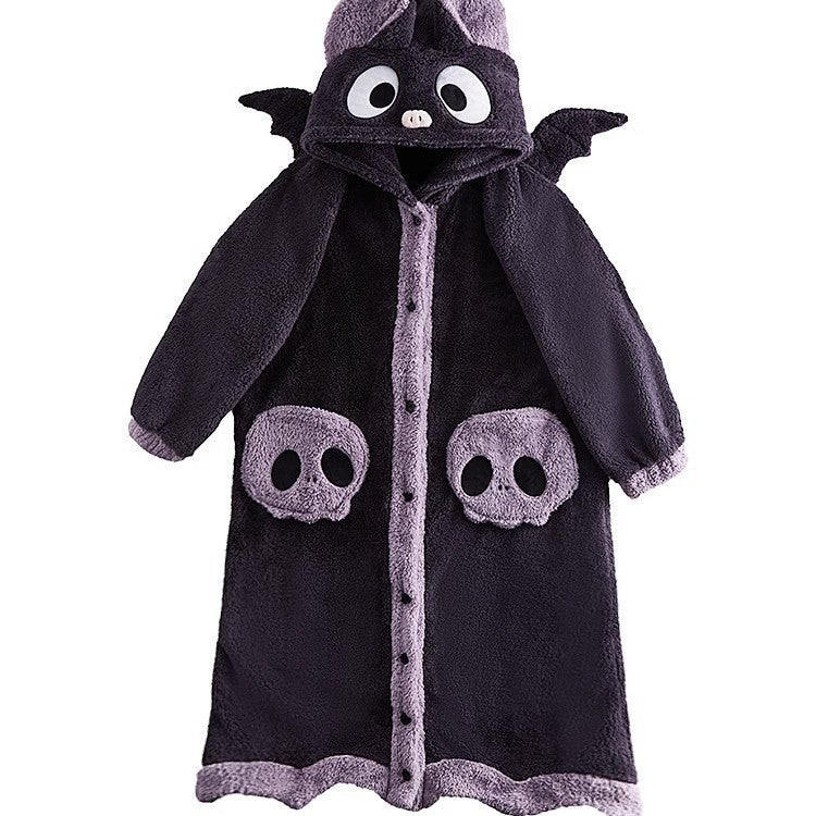Ensemble de toilettages à capuche en flanelle épais d'hiver