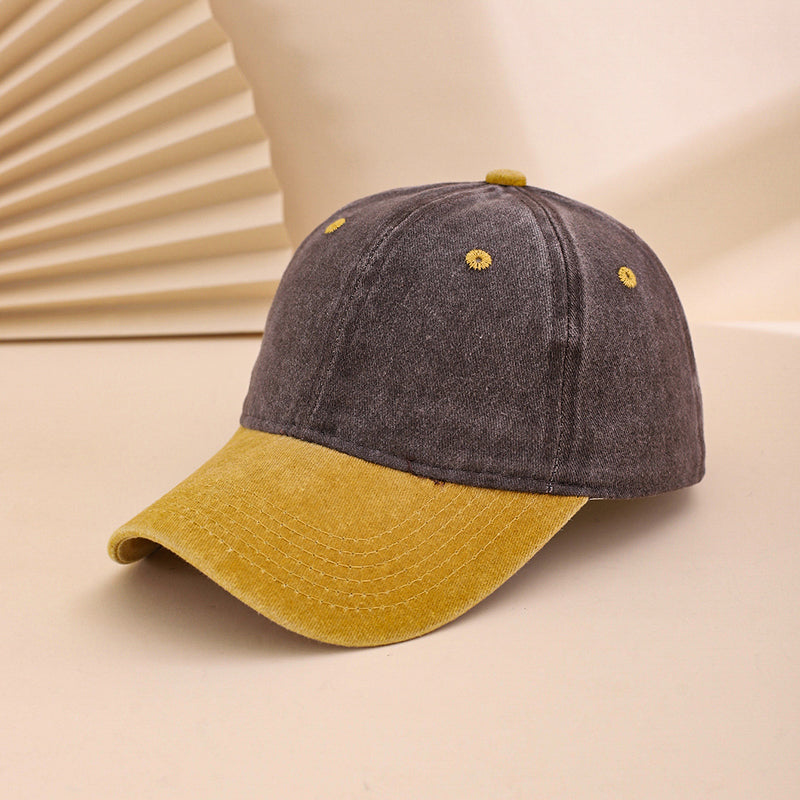 Casquette ronde réglable multicolore avec finition lavée