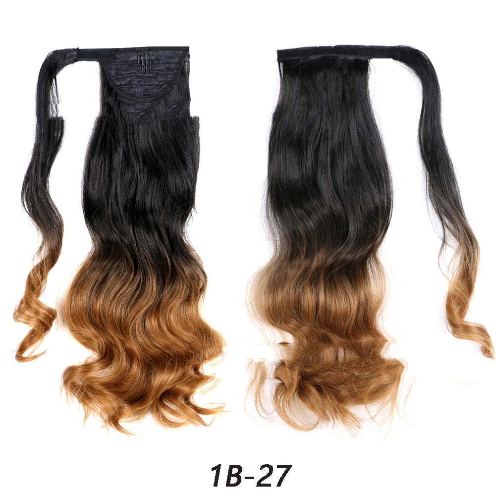 Perruque de fibre chimique dynamique Velcro Ponytail