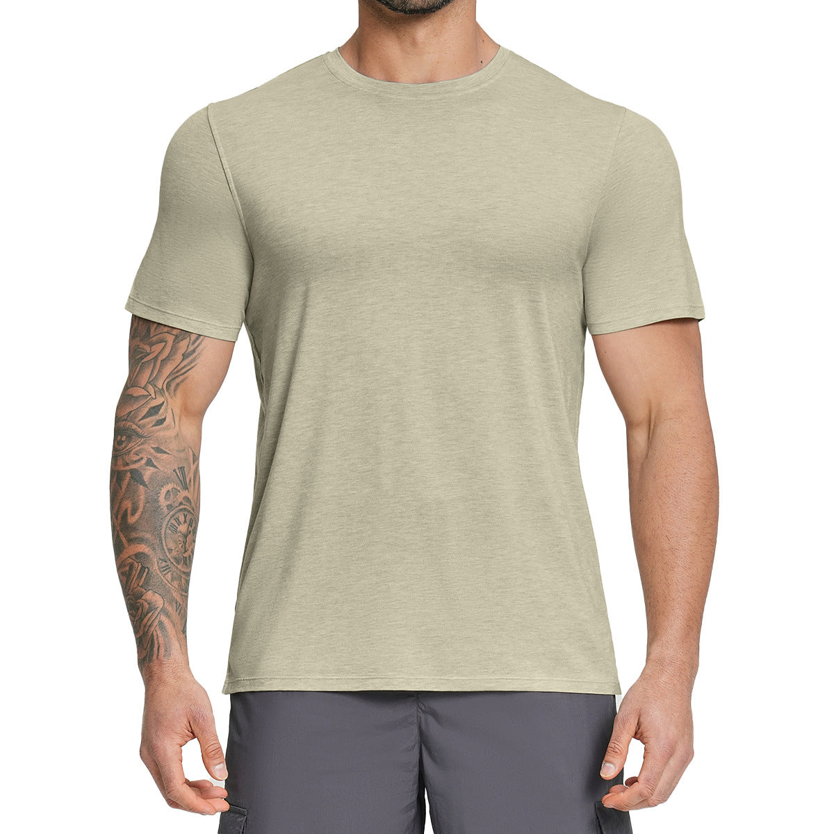 Homme sport respirant en plein air chemise à manches courtes