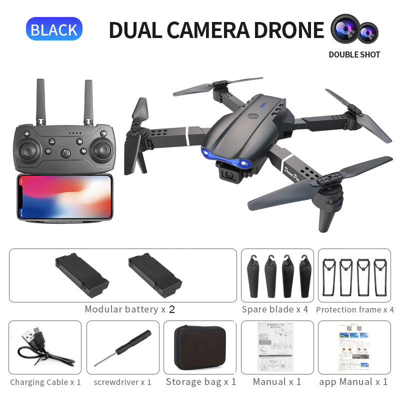 E99Pro - Caméra double - Double Batterie-noir