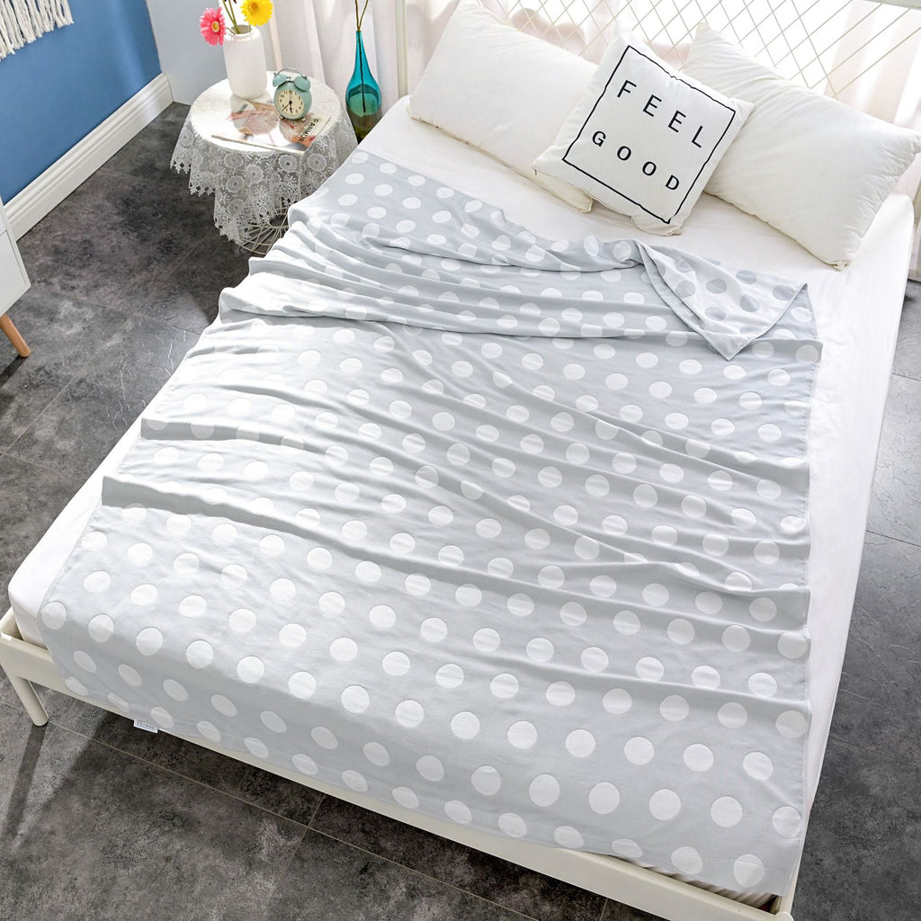 Japanese Style Single Cooling Blanket Nap Blanket Tech Embroidered Ice Silk Summer Quilt