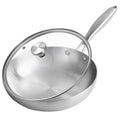 304 Acier inoxydable Wok en acier à trois couches