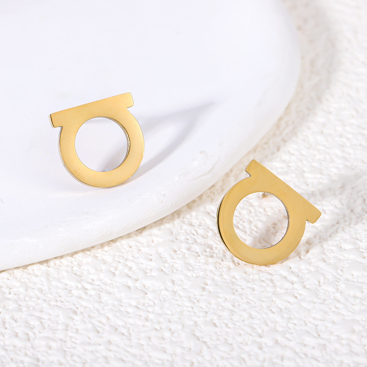 Boucles d'oreilles européennes et américaines en acier inoxydable pour femmes