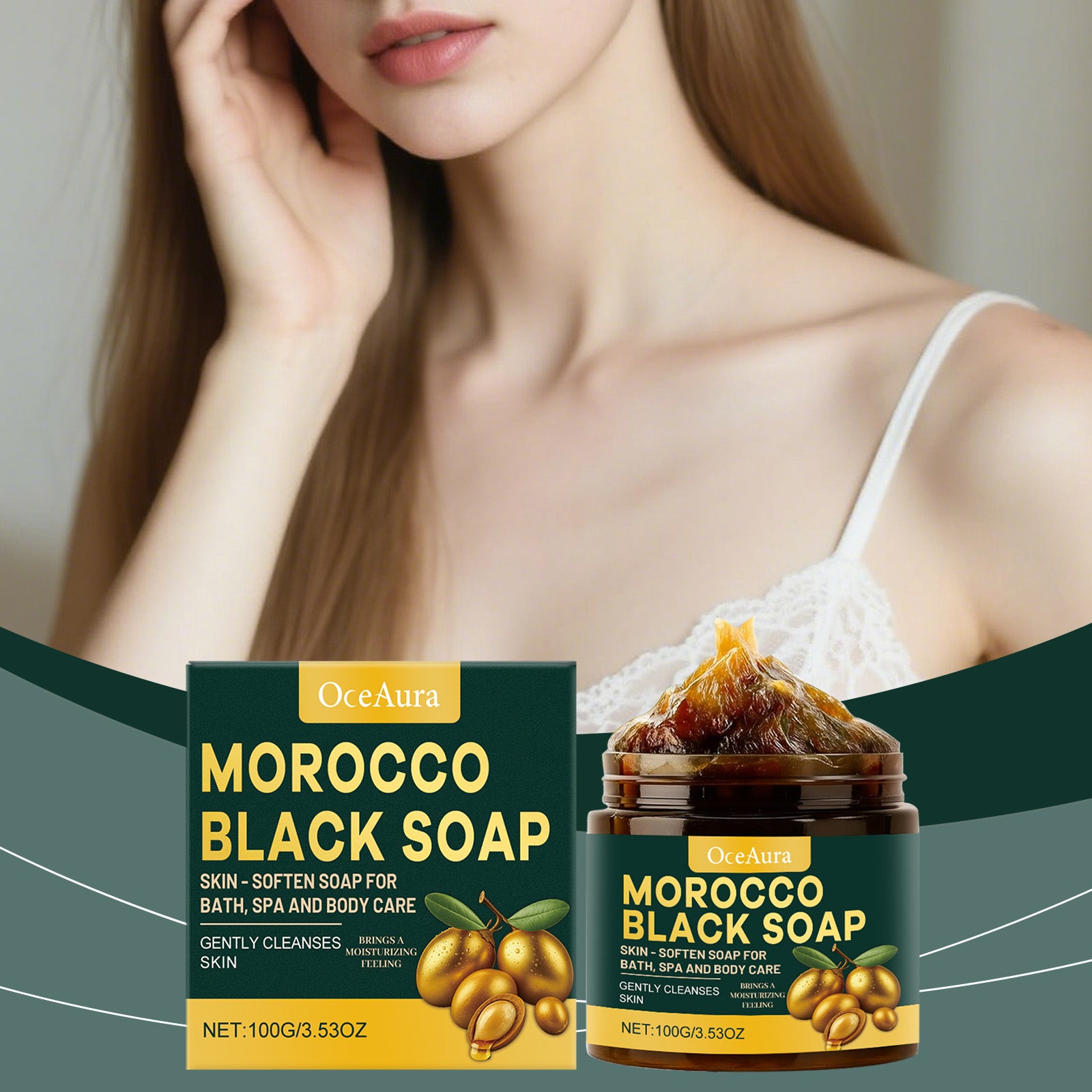 Nettoyage de bain savon noir 1 00g 1 boîte
