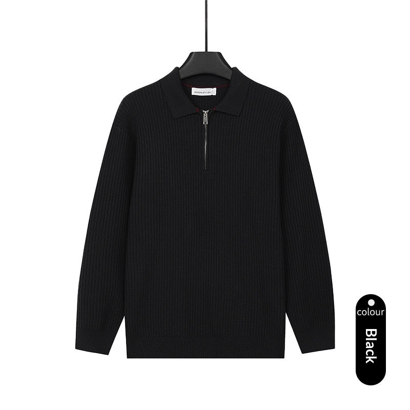 Pull-over casual en col roulé pour hommes
