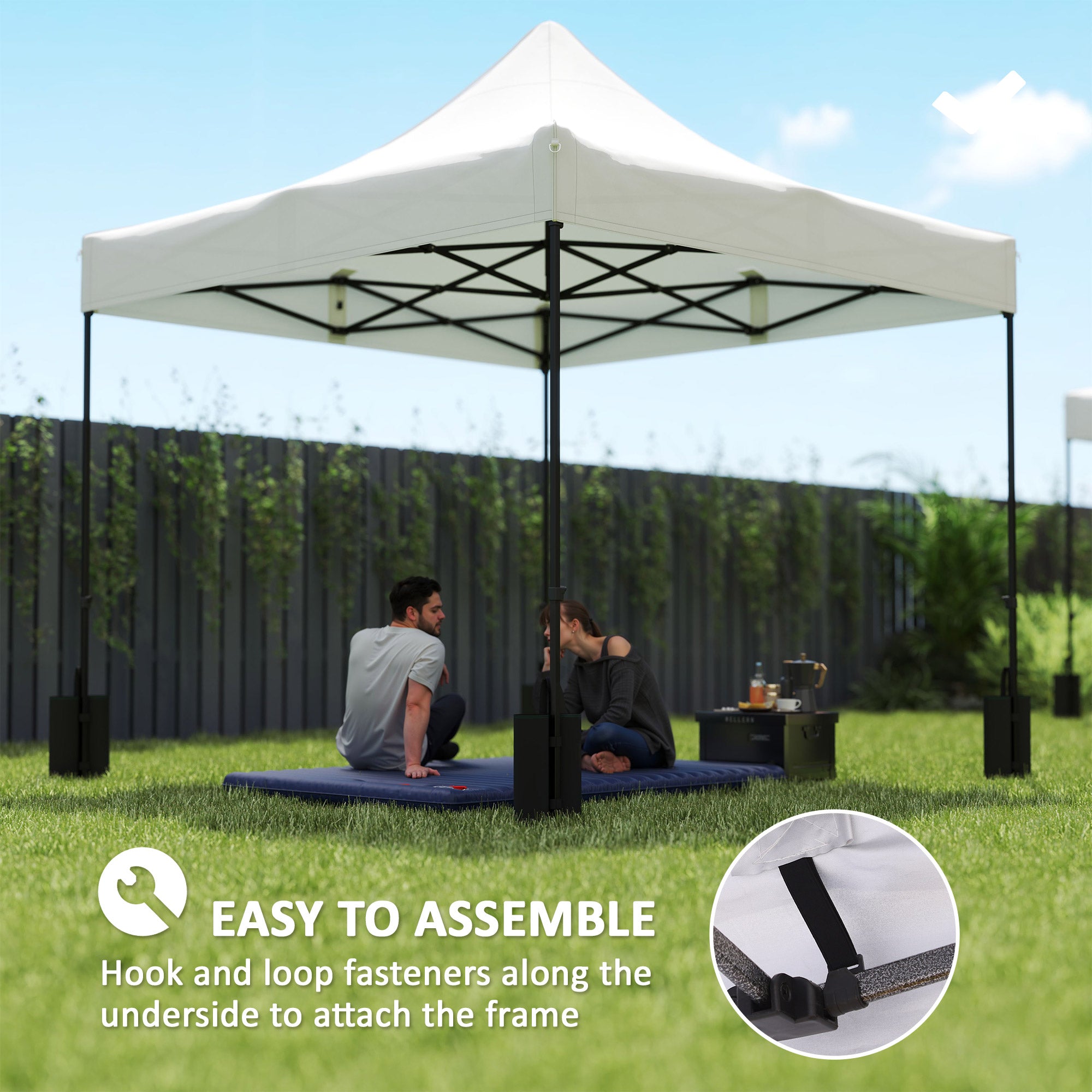 10 x 10 Canopée de remplacement Top pour Pop Up Canopy Tente avec 4 sacs de sable
