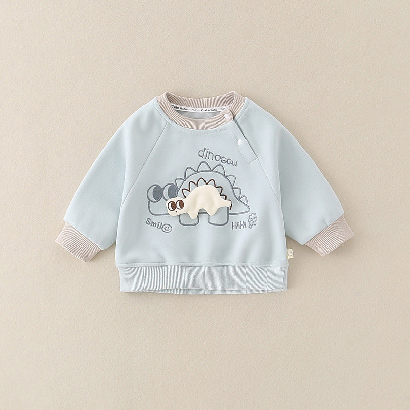 Garçons 2 pièces Caricature 3D Dinosaur Outdoorwear Ensemble de printemps