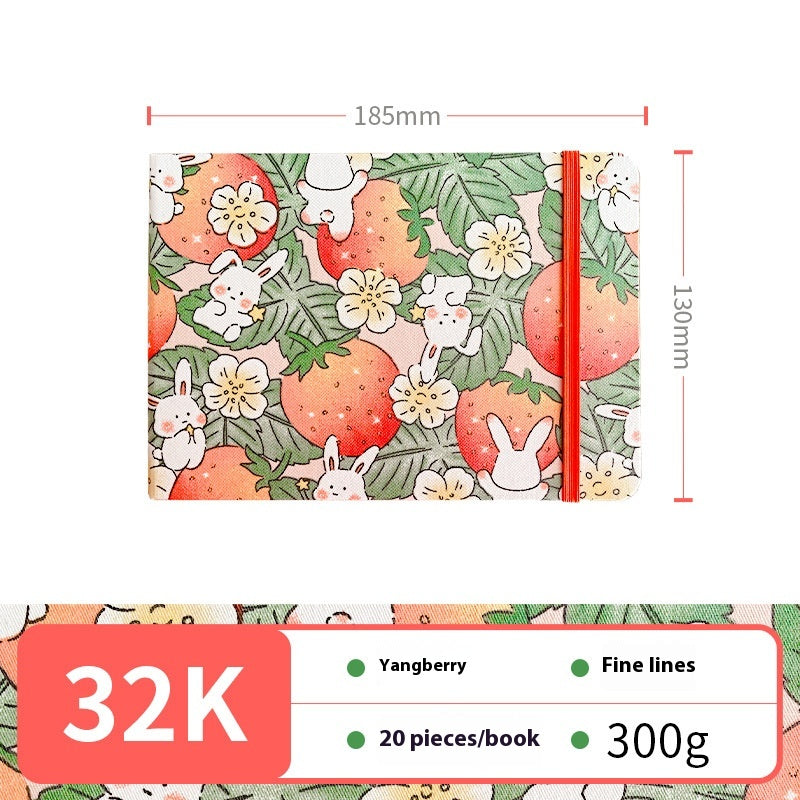 Feiluniao Aquarelle Notebook Tissu fait main Mini Portable Caractère Sketch Hand